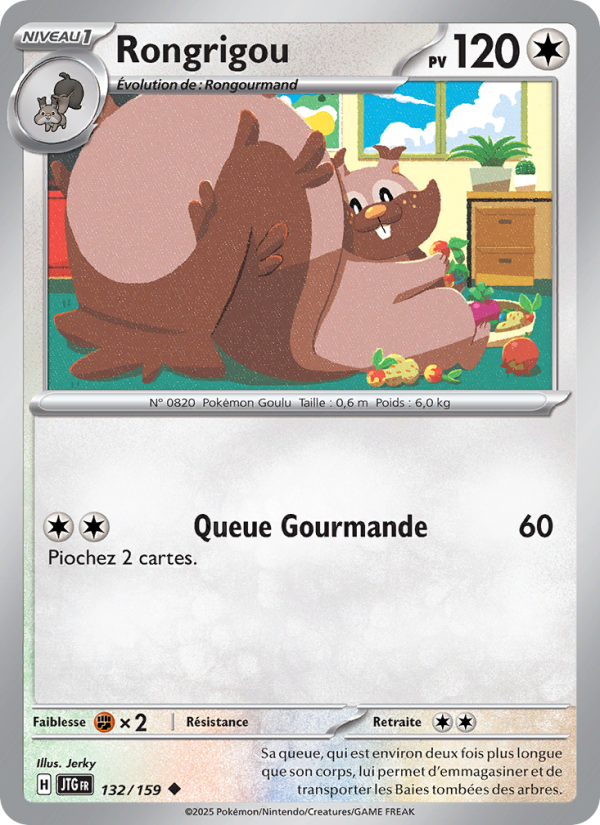 Rongrigou 132 — Aventures Ensemble (French Pokémon TCG card)
