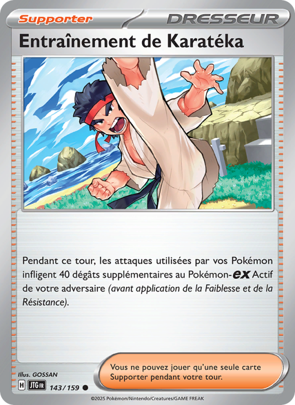 Entraînement de Karatéka 143 — Aventures Ensemble (French Pokémon TCG card)