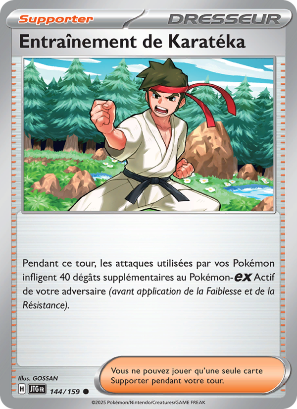 Entraînement de Karatéka 144 — Aventures Ensemble (French Pokémon TCG card)