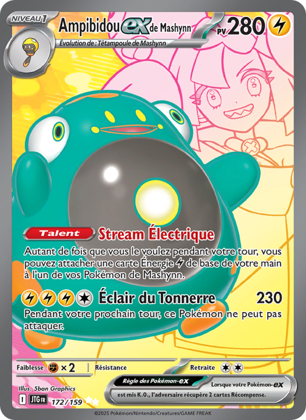 Ampibidou-ex de Mashynn 172 — Aventures Ensemble (French Pokémon TCG card)