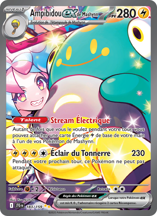 Ampibidou-ex de Mashynn 183 — Aventures Ensemble (French Pokémon TCG card)