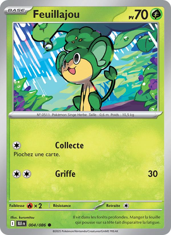 Feuillajou 004 — Foudre Noire (French Pokémon TCG card)