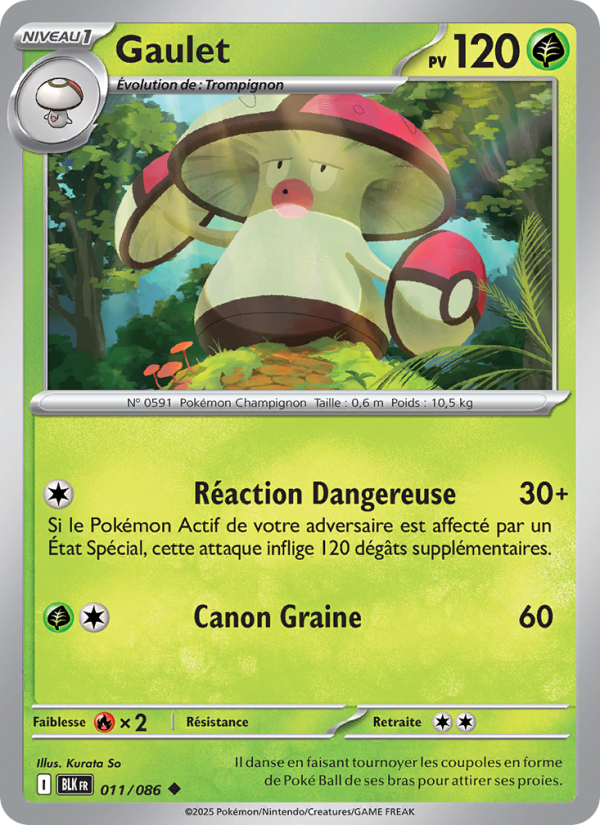 Gaulet 011 — Foudre Noire (French Pokémon TCG card)
