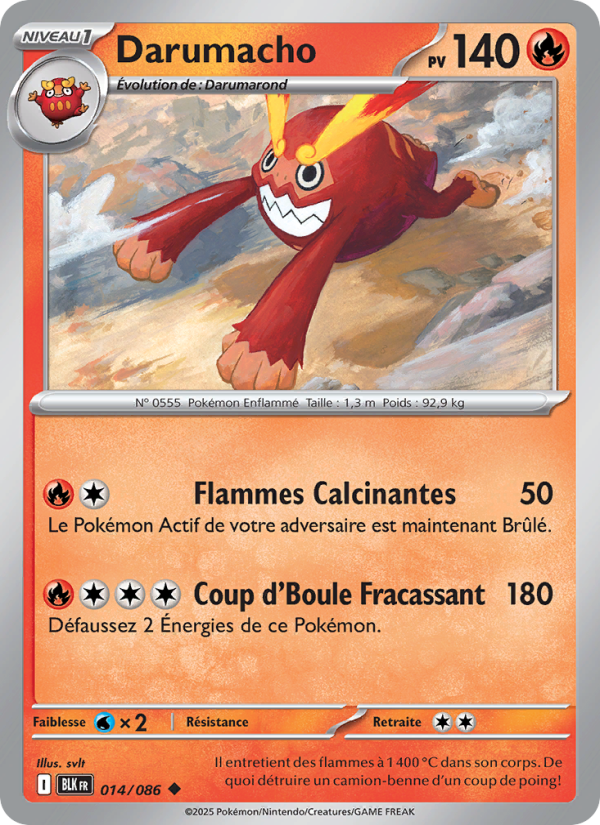 Darumacho 014 — Foudre Noire (French Pokémon TCG card)