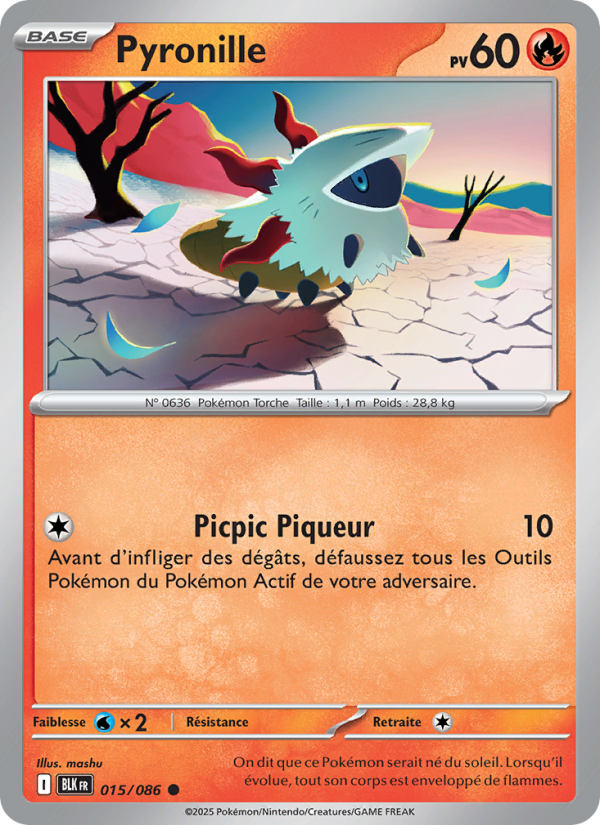Pyronille 015 — Foudre Noire (French Pokémon TCG card)
