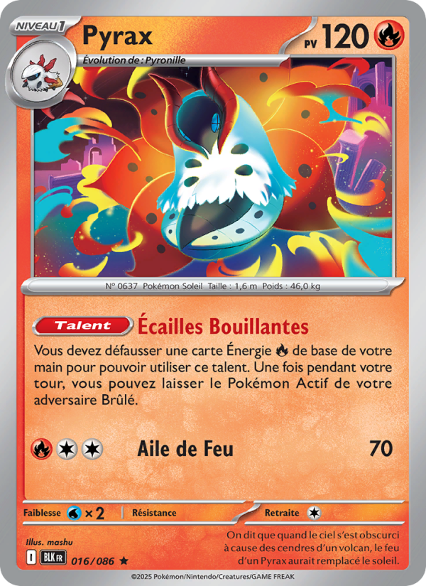 Pyrax 016 — Foudre Noire (French Pokémon TCG card)
