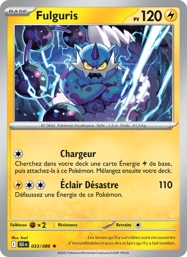 Fulguris 033 — Foudre Noire (French Pokémon TCG card)