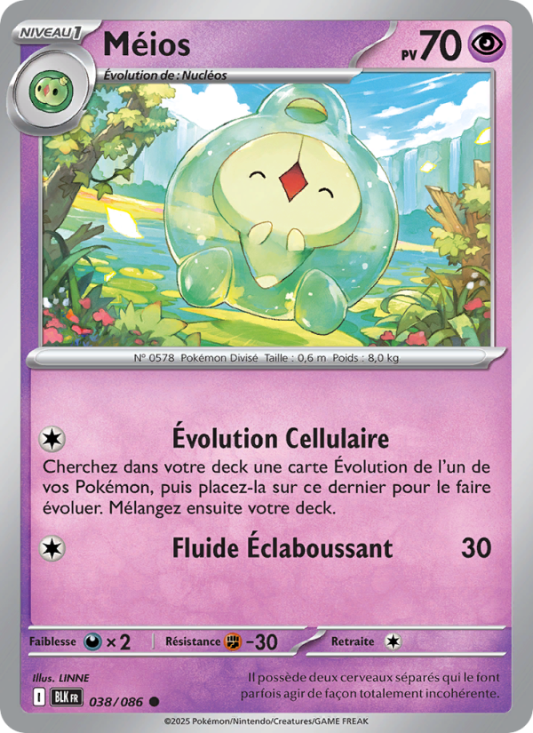 Méios 038 — Foudre Noire (French Pokémon TCG card)