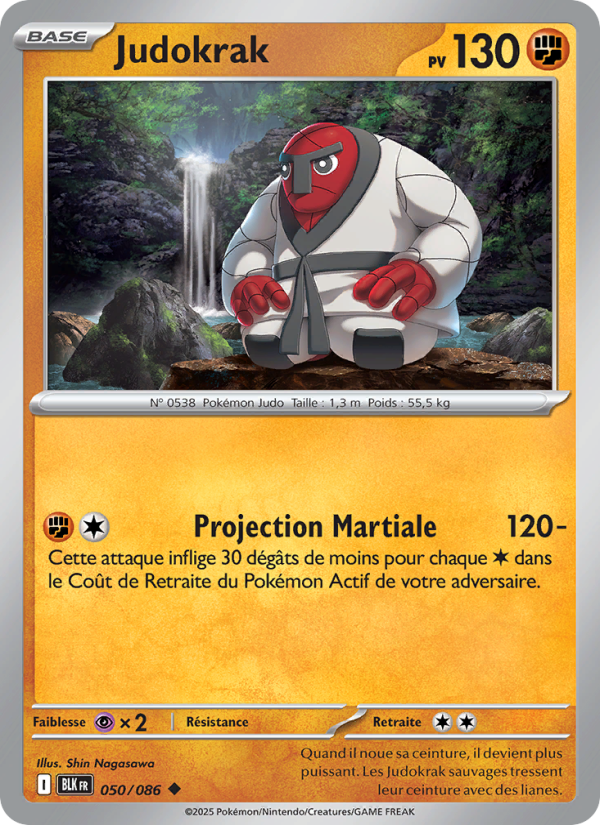 Judokrak 050 — Foudre Noire (French Pokémon TCG card)
