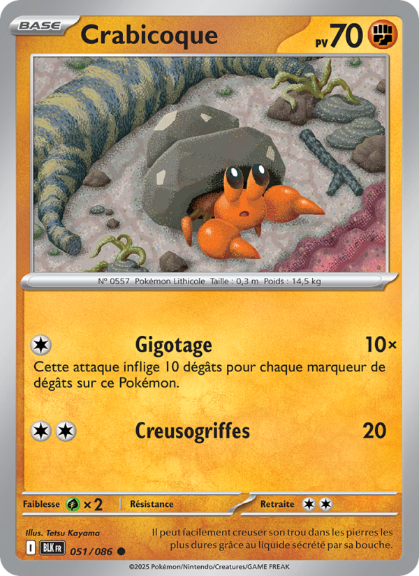 Crabicoque 051 — Foudre Noire (French Pokémon TCG card)