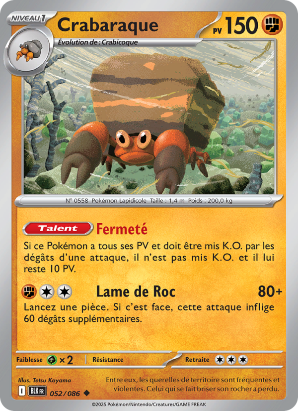 Crabaraque 052 — Foudre Noire (French Pokémon TCG card)