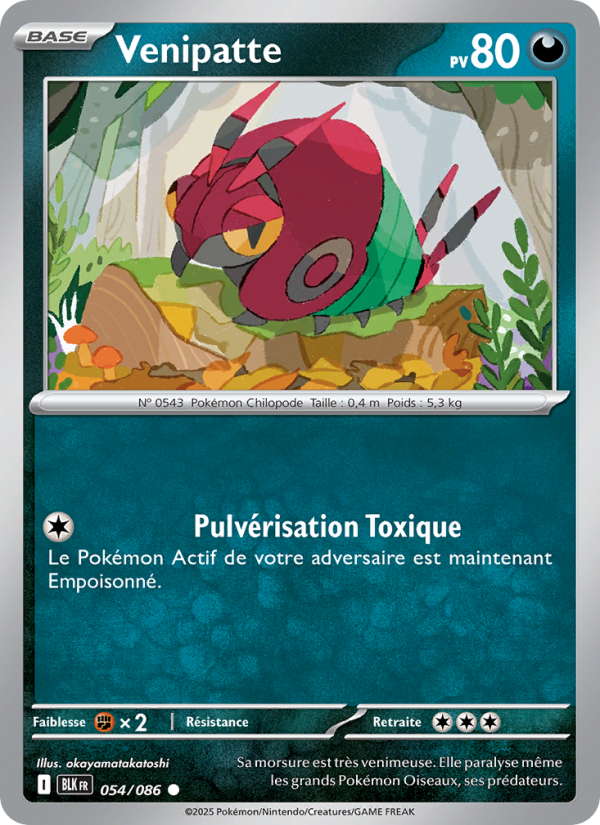 Venipatte 054 — Foudre Noire (French Pokémon TCG card)