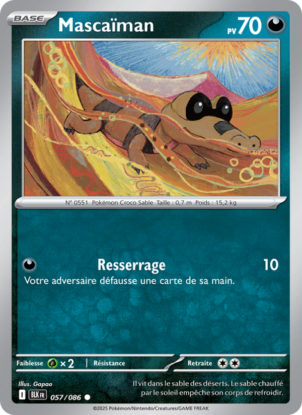 Mascaïman 057 — Foudre Noire (French Pokémon TCG card)