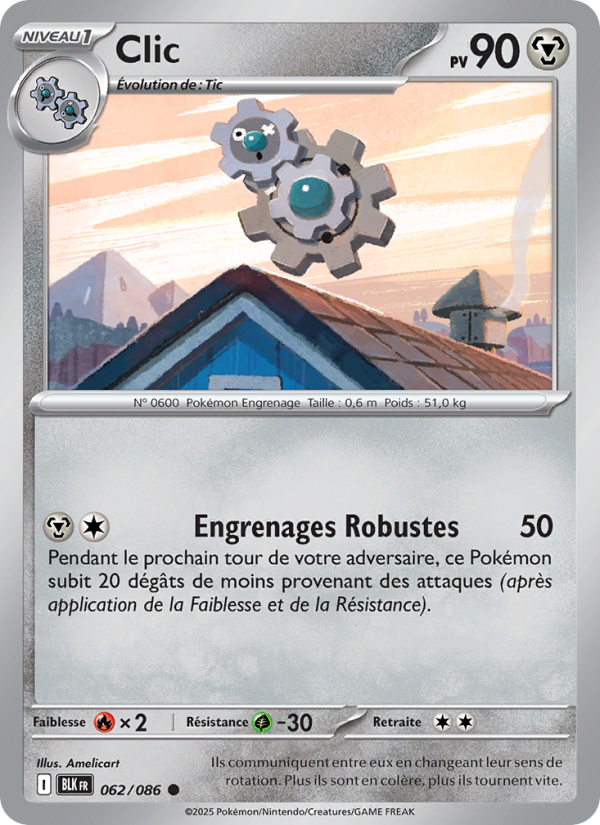 Clic 062 — Foudre Noire (French Pokémon TCG card)
