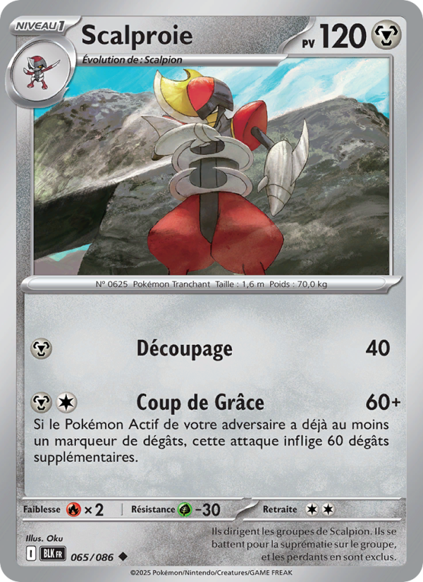 Scalproie 065 — Foudre Noire (French Pokémon TCG card)