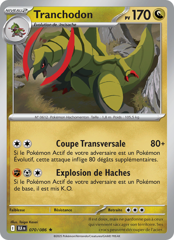 Tranchodon 070 — Foudre Noire (French Pokémon TCG card)