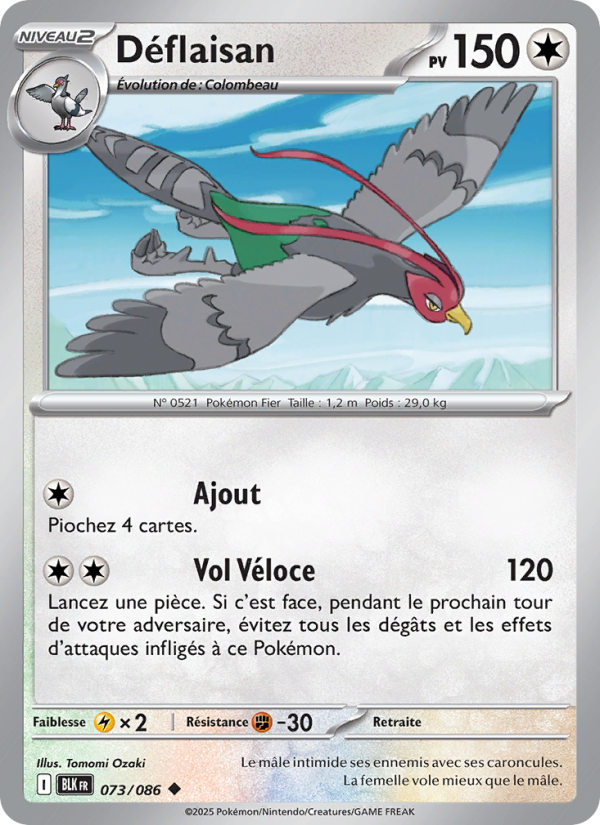 Déflaisan 073 — Foudre Noire (French Pokémon TCG card)