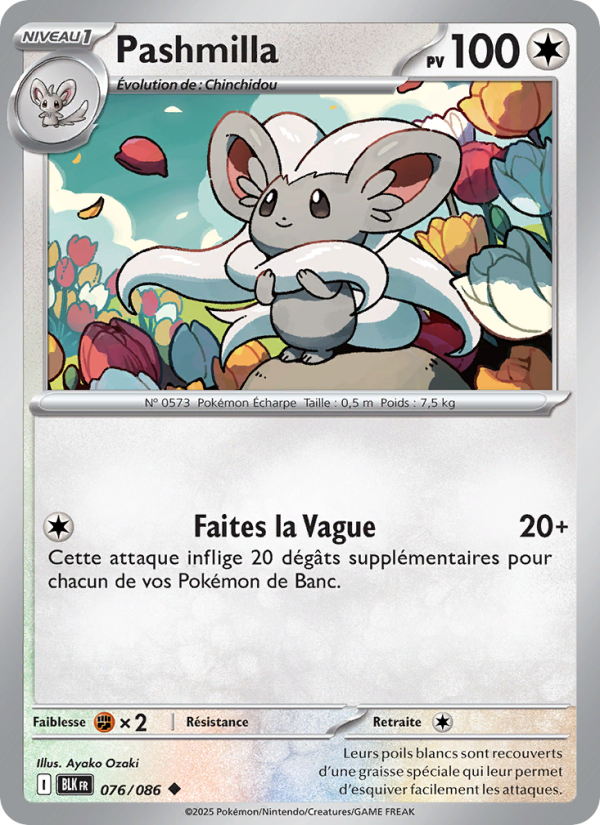 Pashmilla 076 — Foudre Noire (French Pokémon TCG card)