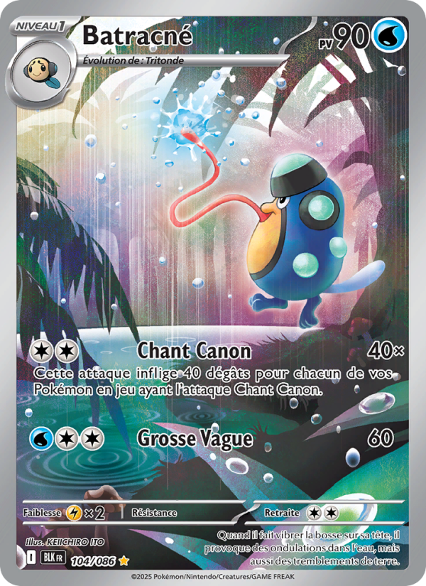 Batracné 104 — Foudre Noire (French Pokémon TCG card)