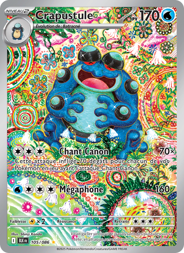 Crapustule 105 — Foudre Noire (French Pokémon TCG card)