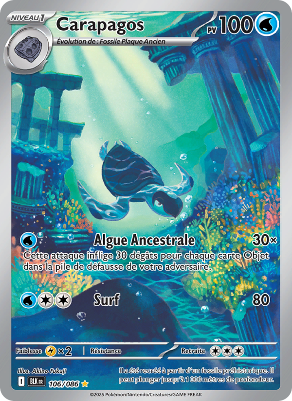 Carapagos 106 — Foudre Noire (French Pokémon TCG card)