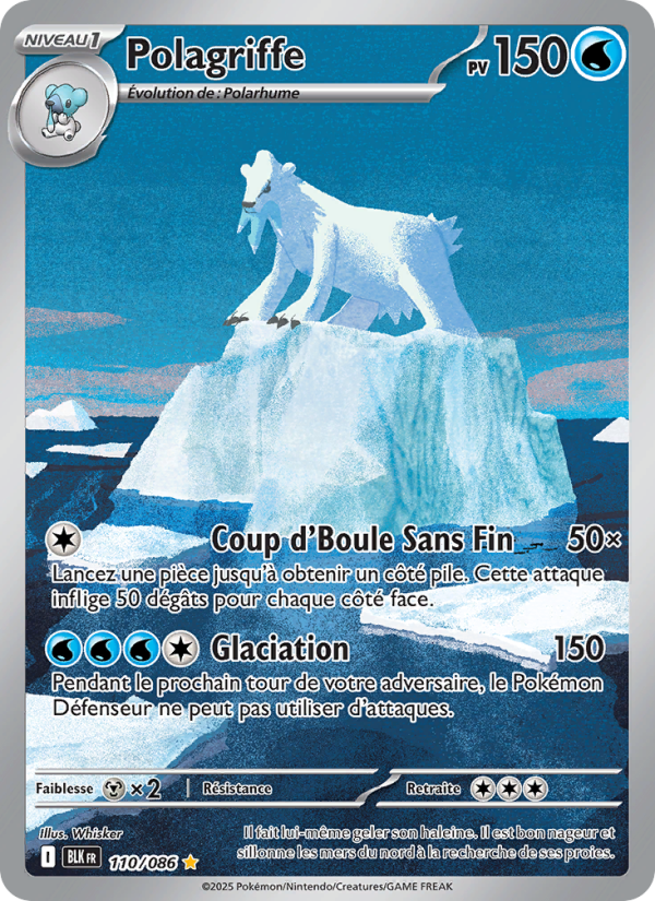 Polagriffe 110 — Foudre Noire (French Pokémon TCG card)