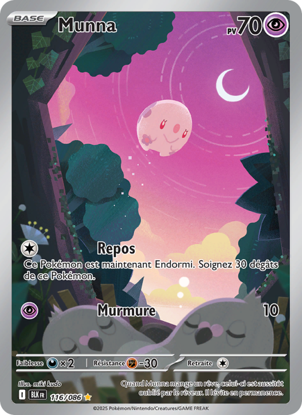 Munna 116 — Foudre Noire (French Pokémon TCG card)
