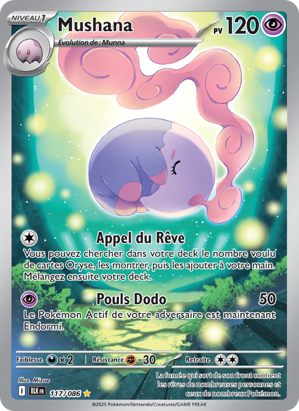 Mushana 117 — Foudre Noire (French Pokémon TCG card)
