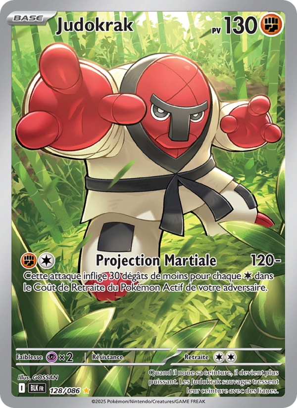Judokrak 128 — Foudre Noire (French Pokémon TCG card)