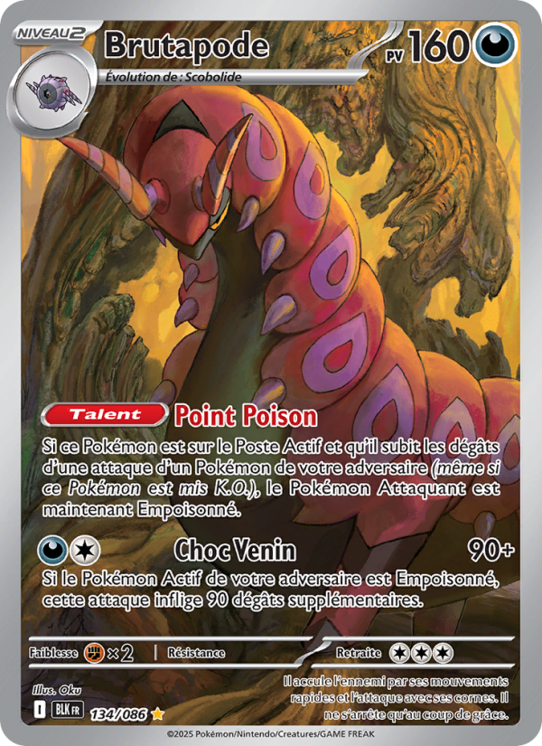 Brutapode 134 — Foudre Noire (French Pokémon TCG card)