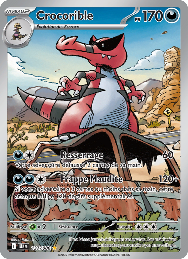 Crocorible 137 — Foudre Noire (French Pokémon TCG card)