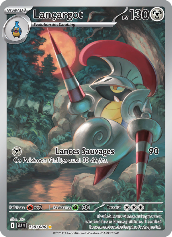 Lançargot 138 — Foudre Noire (French Pokémon TCG card)