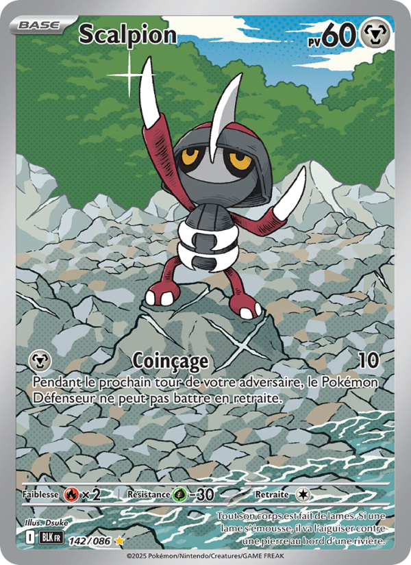 Scalpion 142 — Foudre Noire (French Pokémon TCG card)