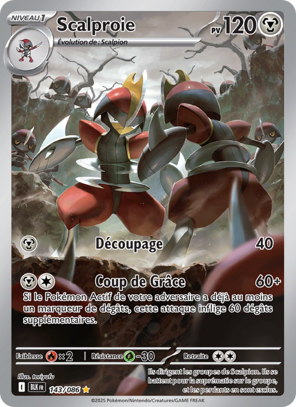 Scalproie 143 — Foudre Noire (French Pokémon TCG card)