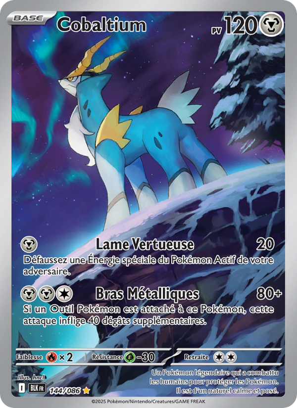 Cobaltium 144 — Foudre Noire (French Pokémon TCG card)