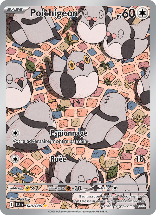 Poichigeon 148 — Foudre Noire (French Pokémon TCG card)