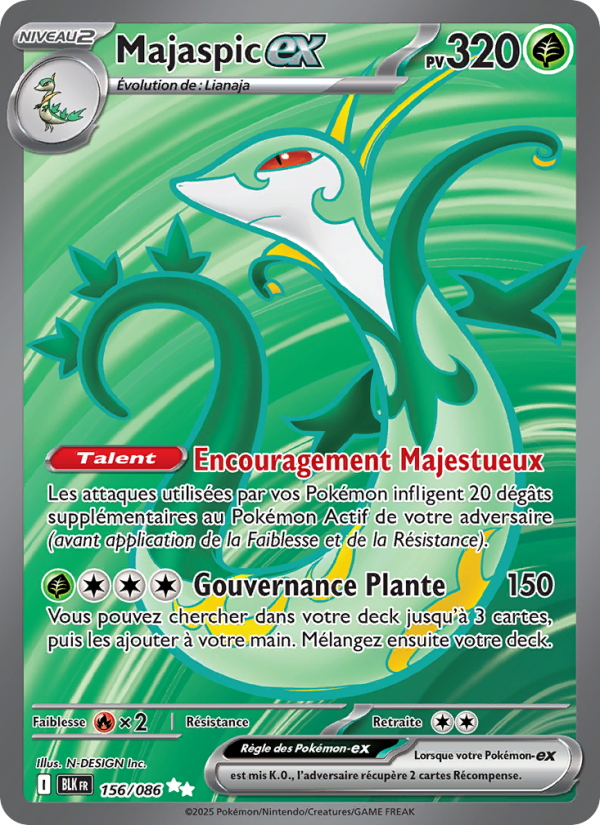 Majaspic-ex 156 — Foudre Noire (French Pokémon TCG card)