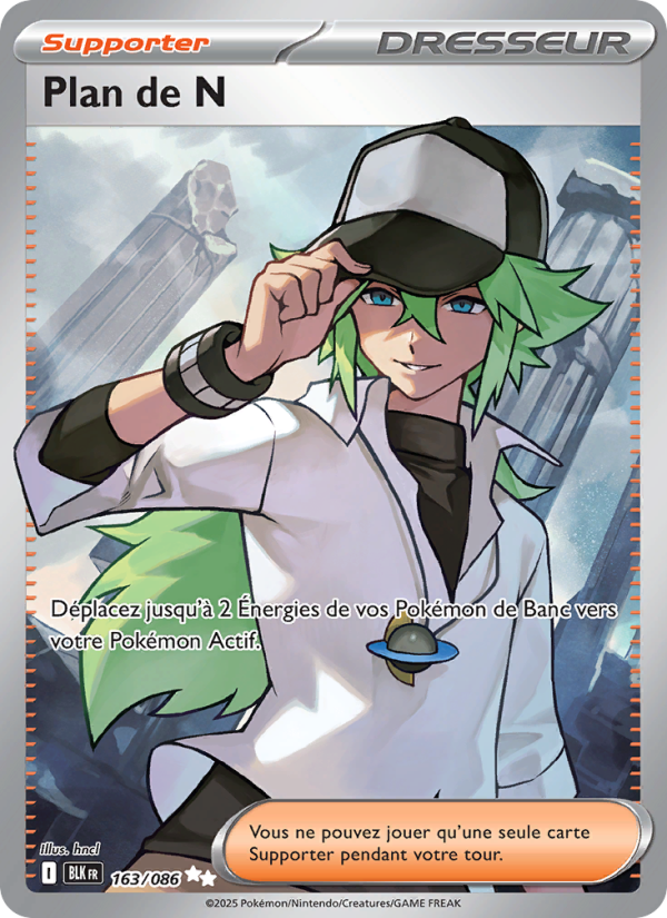 Plan de N 163 — Foudre Noire (French Pokémon TCG card)