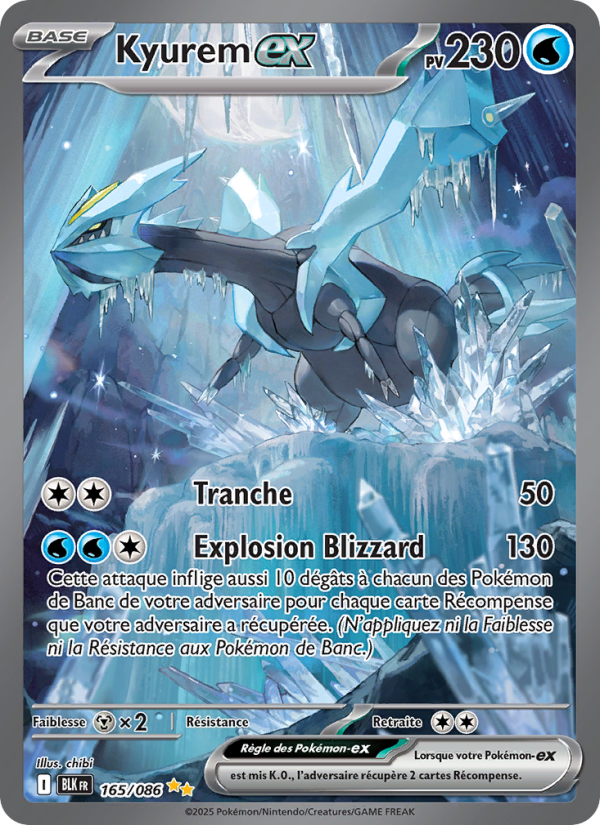 Kyurem-ex 165 — Foudre Noire (French Pokémon TCG card)