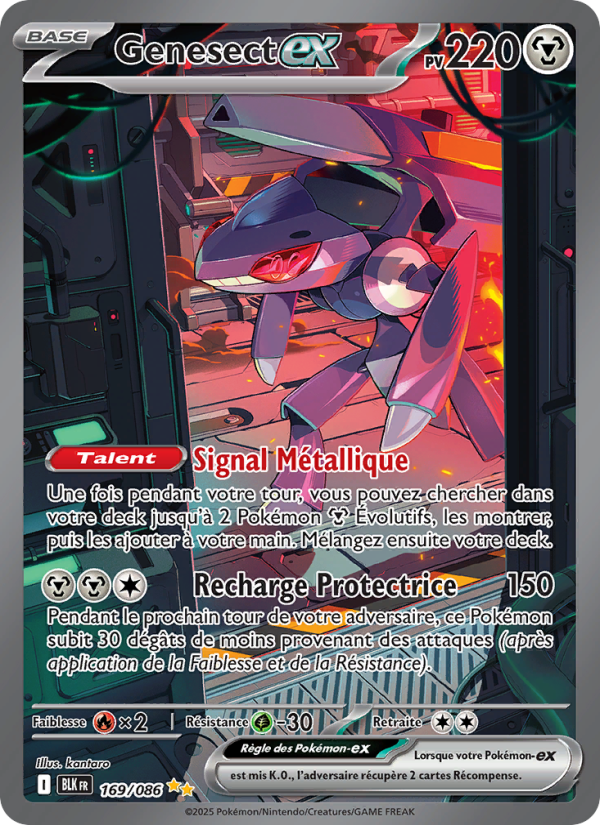 Genesect-ex 169 — Foudre Noire (French Pokémon TCG card)