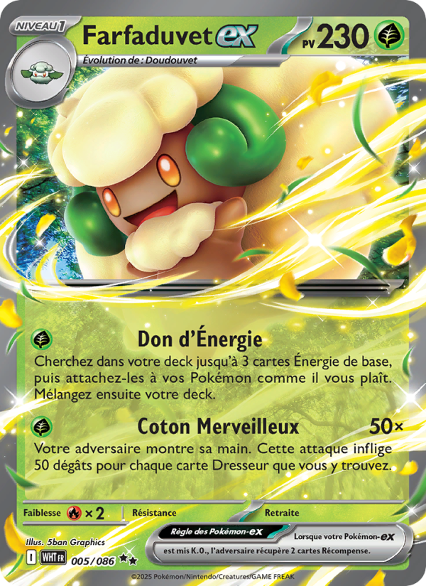 Farfaduvet-ex 005 — Flamme Blanche (French Pokémon TCG card)