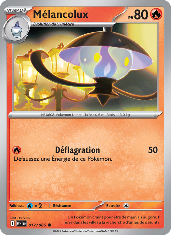 Mélancolux 017 — Flamme Blanche (French Pokémon TCG card)