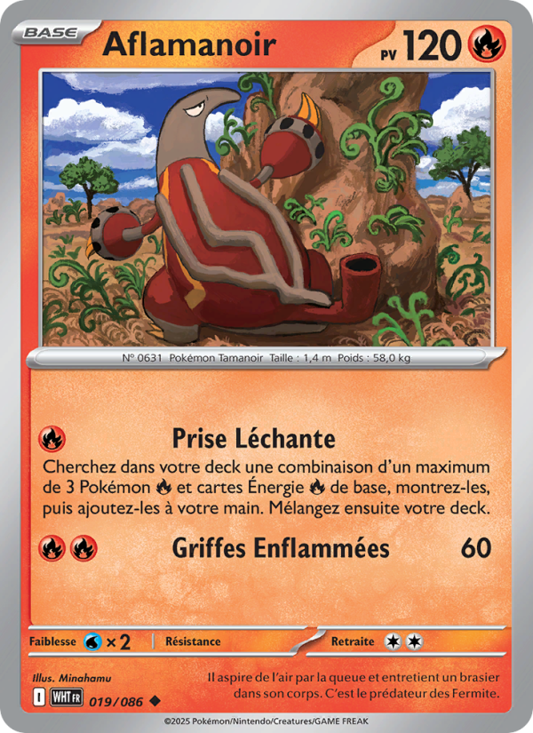 Aflamanoir 019 — Flamme Blanche (French Pokémon TCG card)