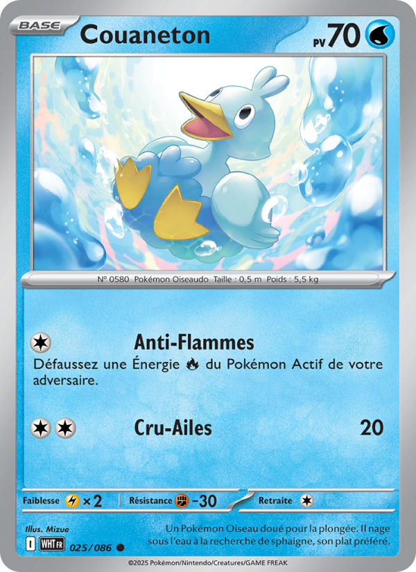 Couaneton 025 — Flamme Blanche (French Pokémon TCG card)
