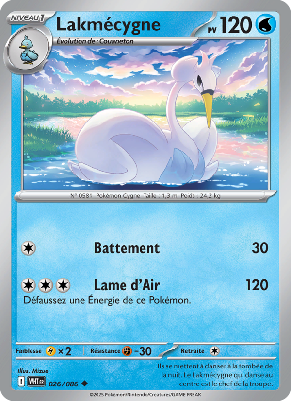 Lakmécygne 026 — Flamme Blanche (French Pokémon TCG card)