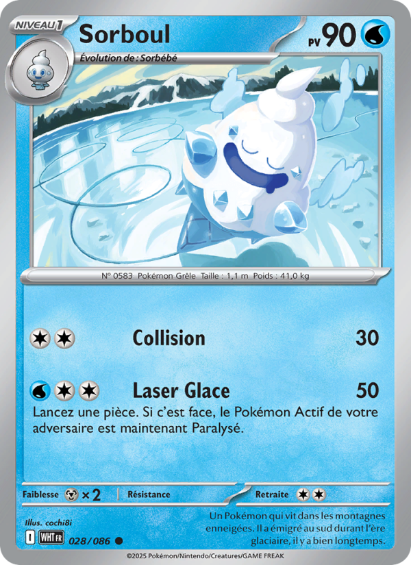 Sorboul 028 — Flamme Blanche (French Pokémon TCG card)