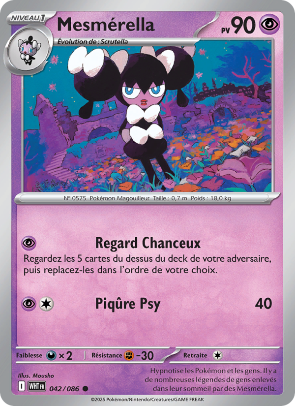 Mesmérella 042 — Flamme Blanche (French Pokémon TCG card)