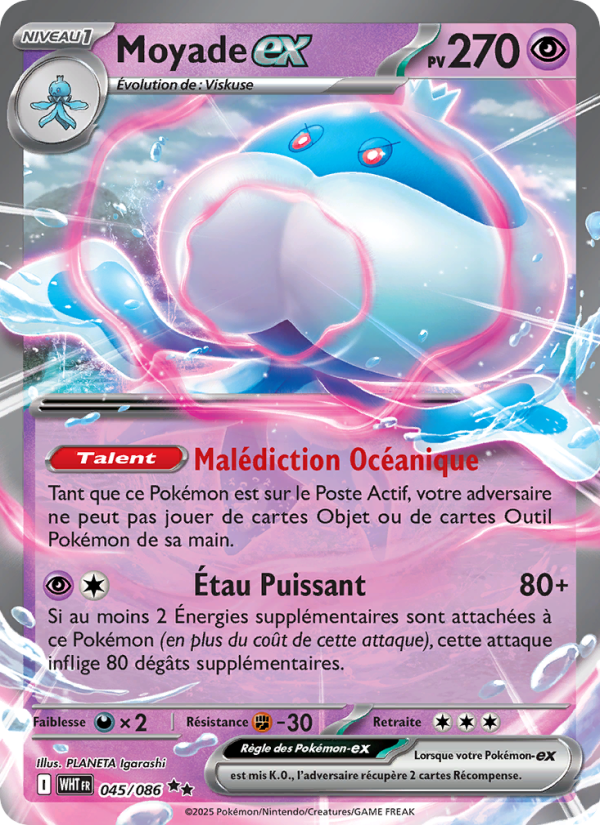 Moyade-ex 045 — Flamme Blanche (French Pokémon TCG card)