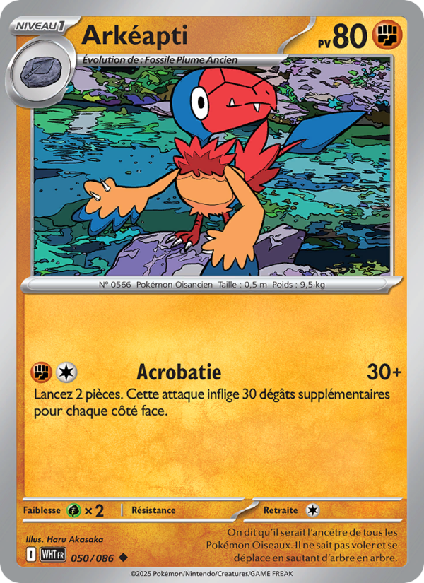 Arkéapti 050 — Flamme Blanche (French Pokémon TCG card)