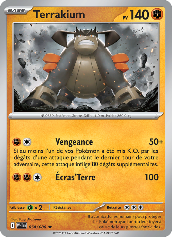 Terrakium 054 — Flamme Blanche (French Pokémon TCG card)